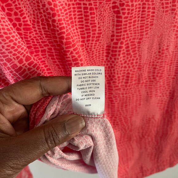 Ibkul Long Sleeve Sun Shirt Womens M Pink Animal Print UPF 50 Tennis Activewear - Picture 6 of 9